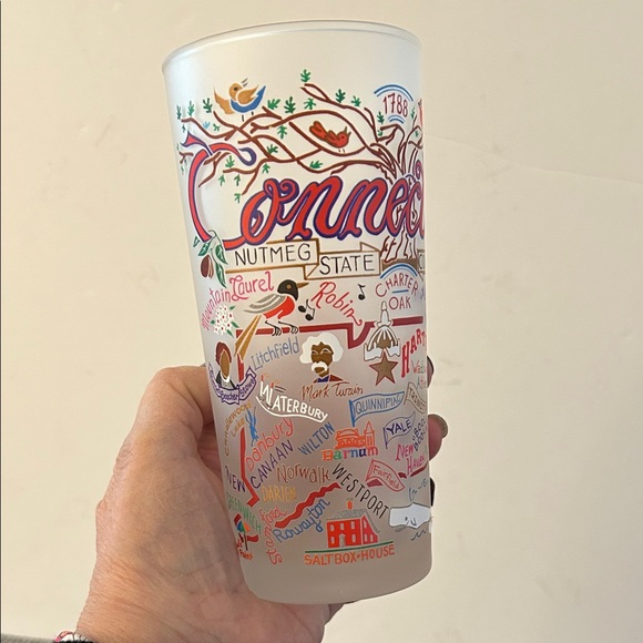 Catstudio Other - CatStudio Connecticut Frosted Glass colorful with landmarks art